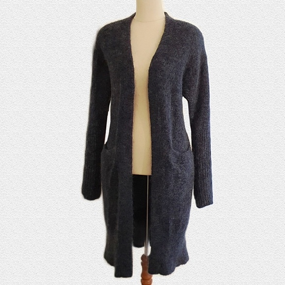 Witchery Mohair Wool Blend Blue Long 